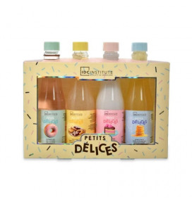 IDC INSTITUTE vonios rinkinys Petits Delices, 4x200 ml (dušo želė, losjonas, šveitiklis, putos voniai)
