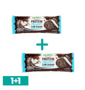 EQUILIBRA baltyminis batonėlis „Protein Pleasure“ 2x17 g – kokosai ir juodasis šokoladas