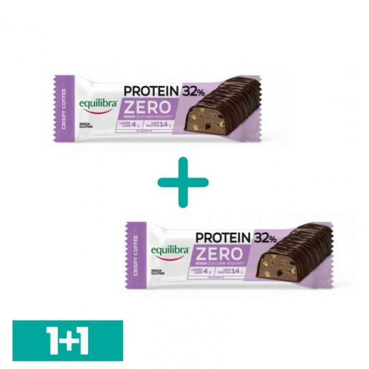EQUILIBRA baltyminis batonėlis "Protein 32% Zero" kavos skonio, 45 g