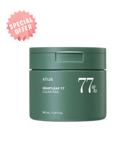 ANUA Heartleaf 77% Toner Pads - švelniai odą šveičiantys tonerio padeliai, 160 ml