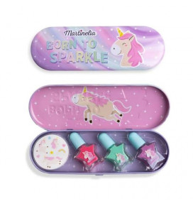 Martinelia rinkinys manikiurui Little Unicorn, 3 nagų lakai įvairiu spalvu+ lipdukai