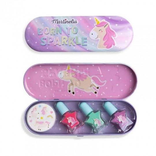 Martinelia rinkinys manikiurui Little Unicorn, 3 nagų lakai įvairiu spalvu+ lipdukai