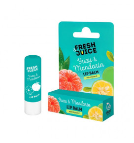 FRESH JUICE lūpų balzamas su vitaminu E Yuzu & Mandarin, 3,6 g