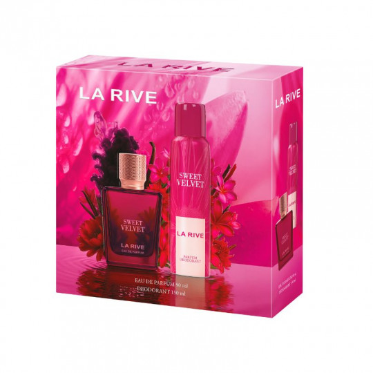LA RIVE rinkinys SWEET VELVET mot.(p/v 90ml+deo 150ml.)