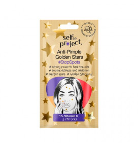 SELFIE PROJEKT Pimple Patches, Gold Stars StopSpots, 16 pcs