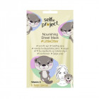 SELFIE PROJEKT lakštinė kaukė veidui maitinamoji LittleOtter, 15 ml