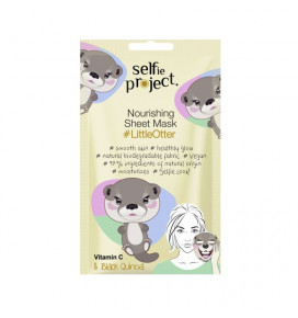 SELFIE PROJEKT lakštinė kaukė veidui maitinamoji LittleOtter, 15 ml