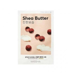 MISSHA Airy Fit Sheet Mask Shea Butter veido kaukė su taukmedžiu, 19 g