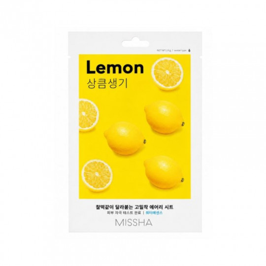 Missha Airy Fit Sheet Mask Lemon veido kaukė su citrina, 19 g