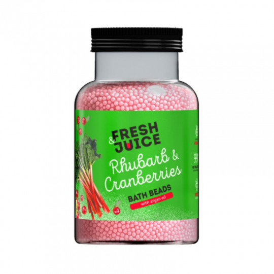 FRESH JUICE vonios perlai Rhubarb & Cranberries, 450 g