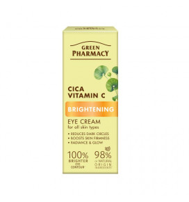 Green Pharmacy Brightening Eye Cream with Cica + Vitamin C, 15 ml
