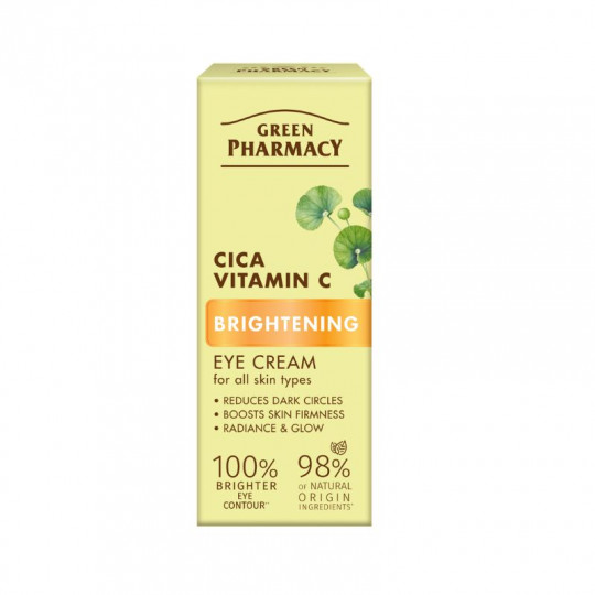 Green Pharmacy paakių kremas su cica ir vitaminu C, 15 ml