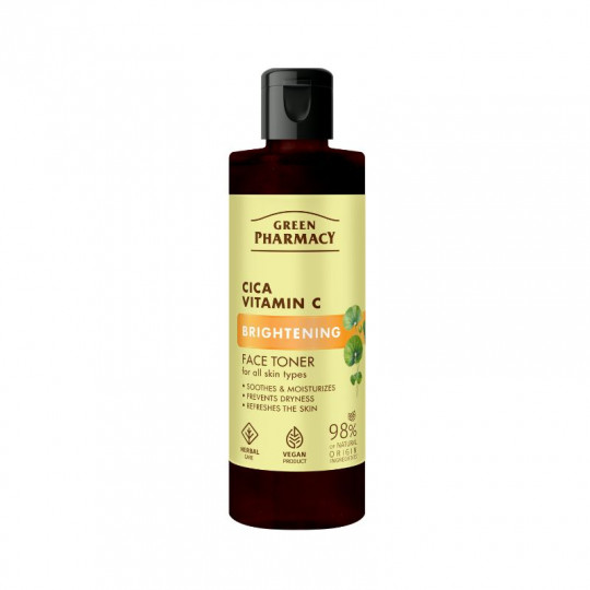 Green Pharmacy veido tonikas su cica ir vitaminu C, 200 ml