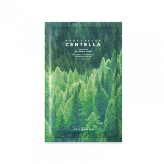 SKIN1004 MADAGASCAR CENTELLA Tea-Trica raminamoji veido kaukė, 24 ml