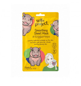 SELFIE PROJECT Smoothing Sheet Face Mask WiggleHippo, 15 ml