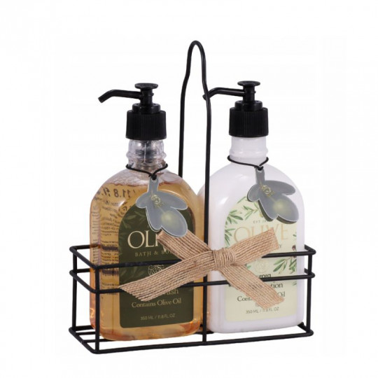 AURORA Olive dovanų rinkinys, 2x350 ml kūno losjonas 350 ml, dušo žėlė 350 ml