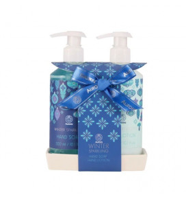 AURORA WINTER SPARKLING dovanų rinkinys 2x300 ml (rankų muilas, rankų losjonas)
