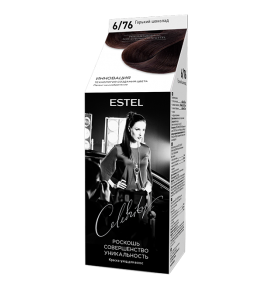 Estel Celebrity kreminiai plaukų dažai 6/76 "Tamsusis šokoladas", 140 ml.