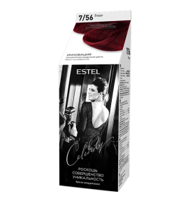 Estel Celebrity kreminiai plaukų dažai 7/56 "Bordo"