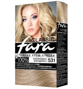 FARA 531 plaukų dažai. Platininė blondinė