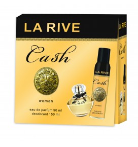 LA RIVE rinkinys moterims CASH WOMAN (kvapusis vanduo 90 ml + dezodorantas 150 ml)