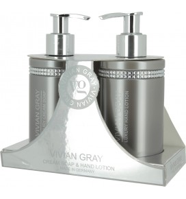 VIVIAN Rinkinys Pilkieji kristalai, kreminis muilas/losjonas rankoms, 2x250ml