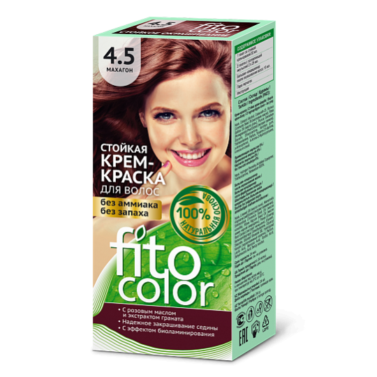 Fito Color 4.5 plaukų dažai. Machagonio