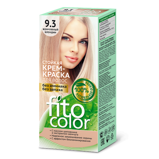 Fito Color 9.3 plaukų dažai. Perlų blondinė