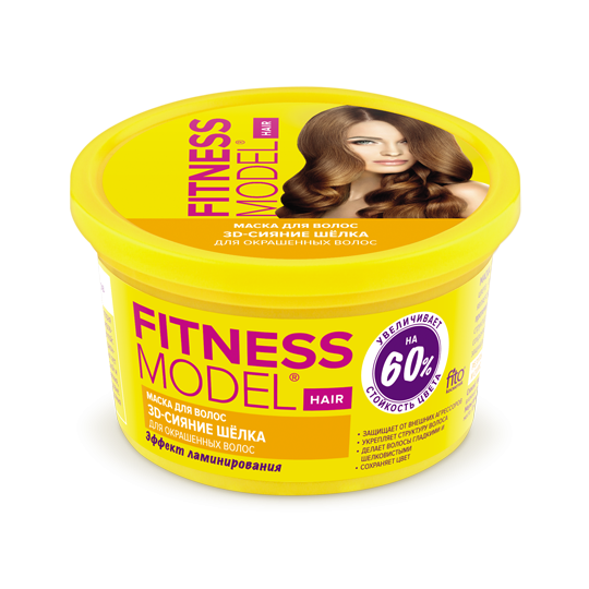 FITOKOSMETIK Fitness Model kaukė dažytiems plaukams su laminavimo efektu, 250 ml