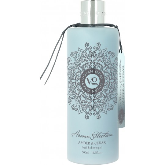 VIVIEN Dušo želė Amber & Cedar, 500 ml