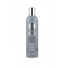 Natura Siberica šampūnas žemosios pušies hidrolato pagrindu, maitinantis ir suteikiantis apimties, visu tipų plaukams, 400 ml