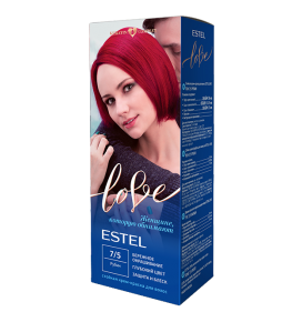 Estel LOVE 7/5 dažai plaukams, rubinas, 115 ml