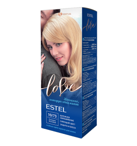 Estel LOVE 10/73 dažai plaukams, gelsva blondinė, 115 ml