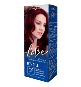 Estel LOVE 6/56 dažai plaukams, mahagonas, 115 ml