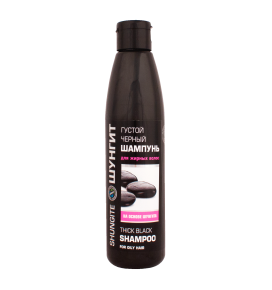 ŠUNGIT šampūnas riebiems plaukams tirštas juodas, 330 ml