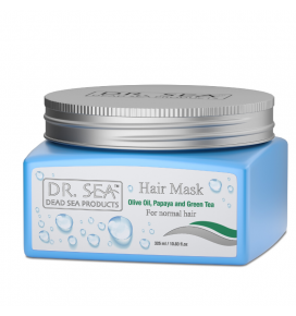 Dr. Sea kaukė plaukams su alyvuogėmis, papajomis ir žalia arbata, 325 ml