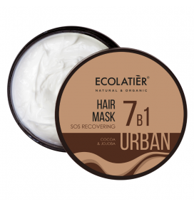 ECOLATIER URBAN Маска для волос SOS Восстановление 7 в 1 какао & жожоба , 380 мл