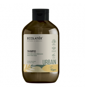 ECOLATIER URBAN šampūnas apimčiai ploniems plaukams Augaliniai proteinai ir alavijas, 600 ml