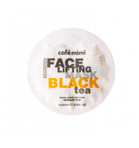 CAFE MIMI šveičiamoji kaukė veidui Juodoji arbata ir citrinžolė, 10 ml