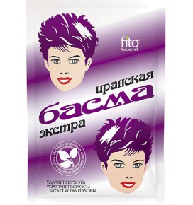FITOKOSMETIK „Irano basma ekstra“, priemonė plaukų dažymui ir stiprinimui, 25 g
