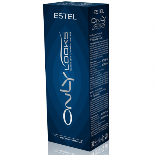 ESTEL Professional Only Looks antakių ir blakstienų dažai, mėlynai juodi, 80 ml