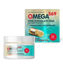 Belkosmex Omega 369 kremas-fluidas veidui normaliai odai, 48 g.