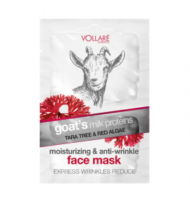 VOLLARE drėkinamoji veido kaukė nuo raukšlių „Ožkos pienas“, 2x5 ml 