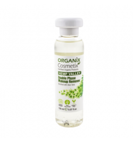 Organix Cosmetix dvifazis makiažo valiklis su kanapių aliejumi, 150 ml