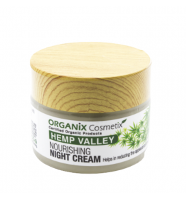 Organix Cosmetix maitinamasis naktinis veido kremas su kanapių aliejumi, 50 ml