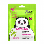 7 DAYS ANIMAL veido kaukė skaistinanti, su bambuko ekstraktu ir sojos pupelių aliejumi Sweet Panda, 28 g