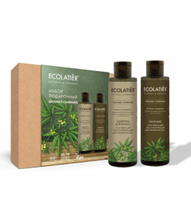 Ecolatier rinkinys plaukams Organic CANNABIS (šamp stipr volume 200 ml; balzamas 200 ml)