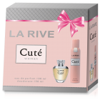 LA RIVE rinkinys moterims CUTE (kvapusis vanduo 100 ml + dezodorantas 150 ml)