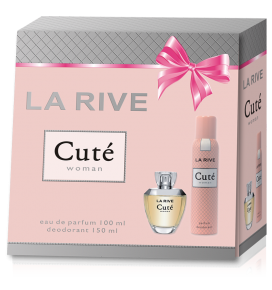 LA RIVE rinkinys moterims CUTE (kvapusis vanduo 100 ml + dezodorantas 150 ml)